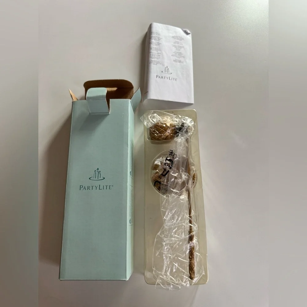 PartyLite Gold Candle Holder with Box